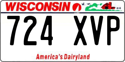 WI license plate 724XVP