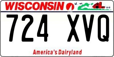 WI license plate 724XVQ