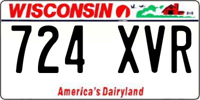 WI license plate 724XVR
