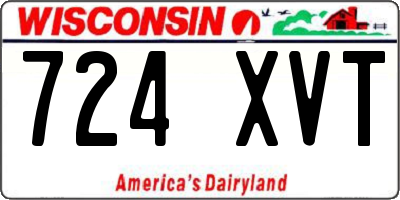 WI license plate 724XVT