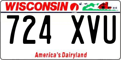 WI license plate 724XVU
