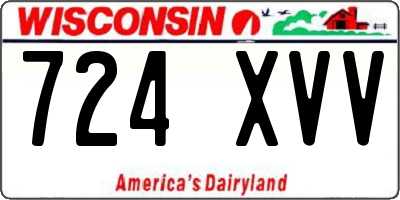 WI license plate 724XVV
