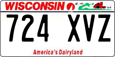 WI license plate 724XVZ