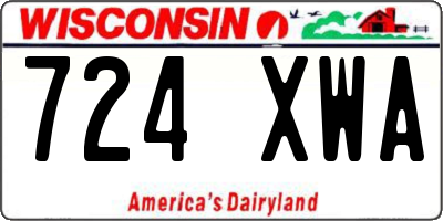 WI license plate 724XWA