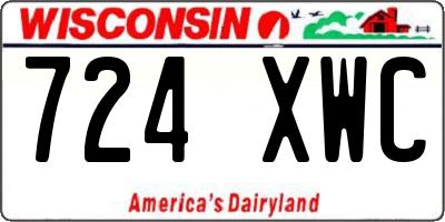 WI license plate 724XWC