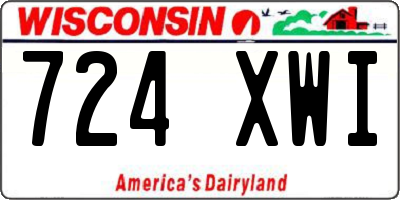 WI license plate 724XWI