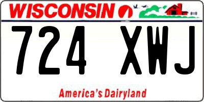 WI license plate 724XWJ
