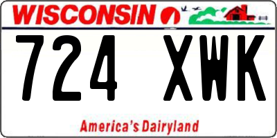 WI license plate 724XWK