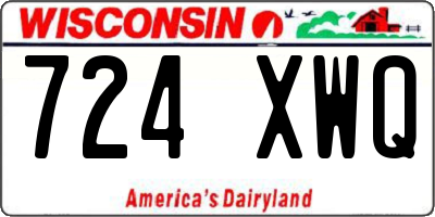 WI license plate 724XWQ