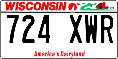 WI license plate 724XWR