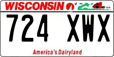 WI license plate 724XWX