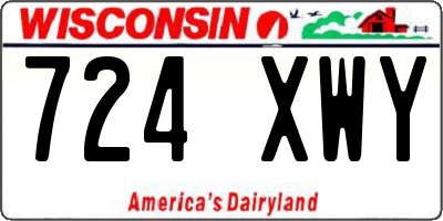 WI license plate 724XWY