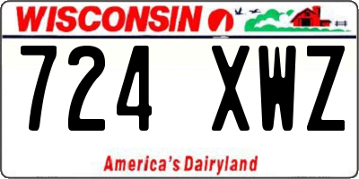 WI license plate 724XWZ