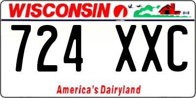 WI license plate 724XXC