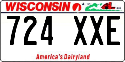WI license plate 724XXE