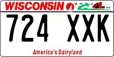 WI license plate 724XXK