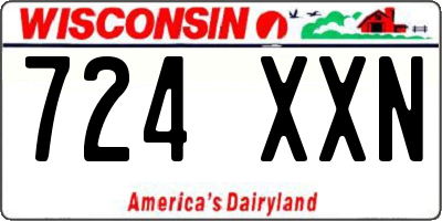 WI license plate 724XXN
