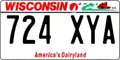 WI license plate 724XYA