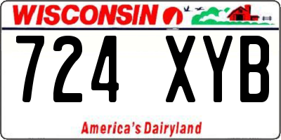 WI license plate 724XYB