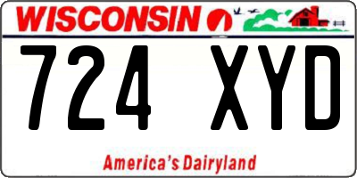 WI license plate 724XYD