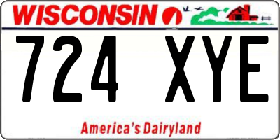 WI license plate 724XYE
