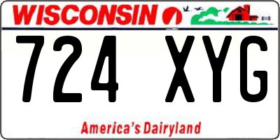 WI license plate 724XYG