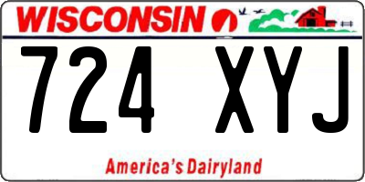 WI license plate 724XYJ