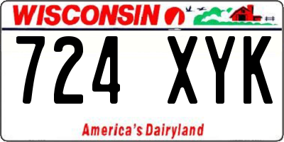 WI license plate 724XYK