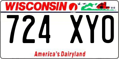 WI license plate 724XYO