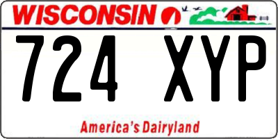 WI license plate 724XYP
