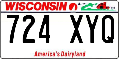 WI license plate 724XYQ