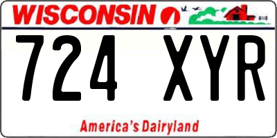 WI license plate 724XYR
