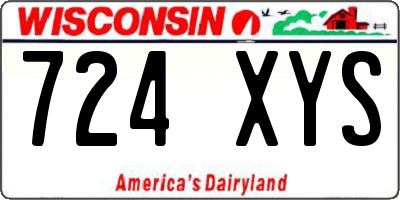 WI license plate 724XYS