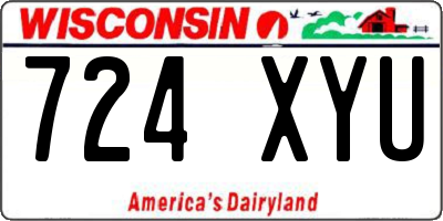 WI license plate 724XYU