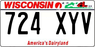 WI license plate 724XYV