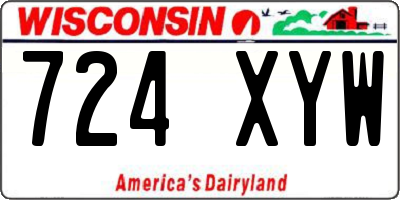 WI license plate 724XYW