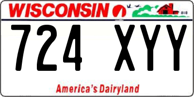 WI license plate 724XYY