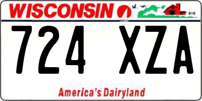 WI license plate 724XZA