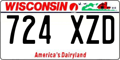 WI license plate 724XZD