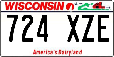 WI license plate 724XZE