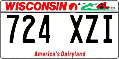 WI license plate 724XZI