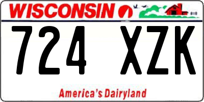 WI license plate 724XZK