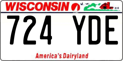 WI license plate 724YDE