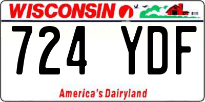 WI license plate 724YDF