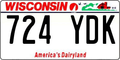 WI license plate 724YDK