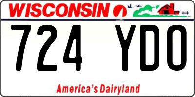 WI license plate 724YDO
