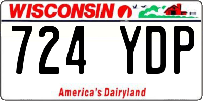 WI license plate 724YDP