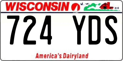 WI license plate 724YDS