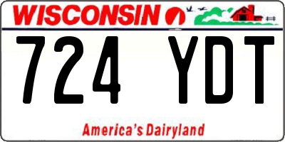 WI license plate 724YDT