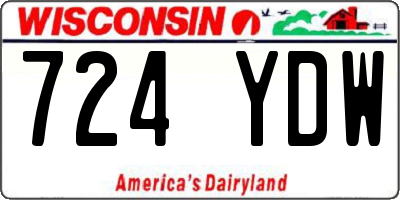 WI license plate 724YDW